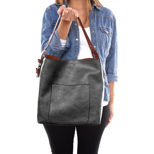 Image of Joy Susan Womens Faux Leather: Hobo 2-in-1 Handbag