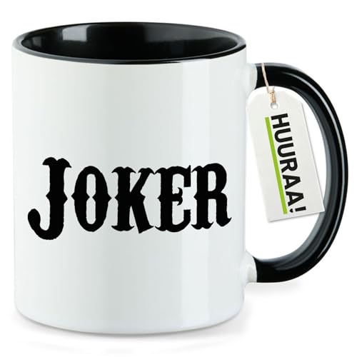 Huuraa tasse à café Joker Mug Cadeau Noir 330ml Joker Présent