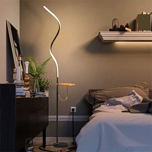Luz de lectura de pie estilo nórdico con iluminación cálida y diseño elegante 4