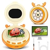 Leipan 2-in-1 Mikroskop für Kinder mit Kamera und 2 Zoll IPS Bildschirm, 1000x Vergrößerung Tragbares Mikroskop, Wissenschaftliches Spielzeug Jungen und Mädchen