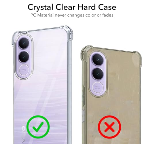 Image of Jkobi Shockproof Crystal-Clear Back Cover for Vivo V70 FE 5G (Anti Yellow Case | Drop & Camera Protection | Hard Polycarbonate)
