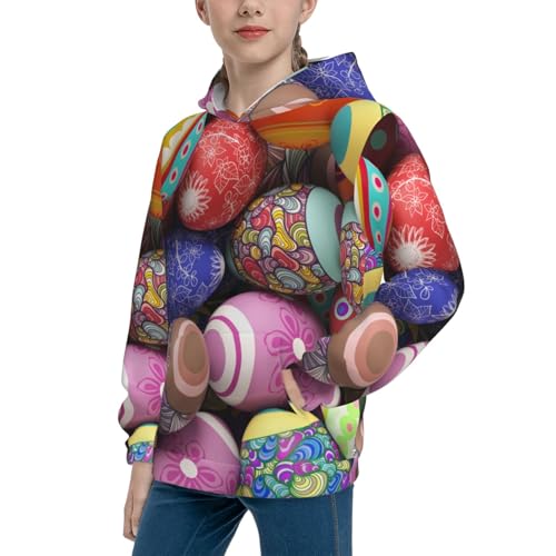 Easter Eggs1 Kid Hoodies Boys Sweatshirts Girls Pullover with Pocket2