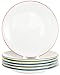 Set di 6 piatti piani in vera porcellana da 200 mm con un colore in 6 colori rinfrescanti, piatti da insalata, piatti da dessert, piatti da colazione, piatti da tavola per gastronomia e casa