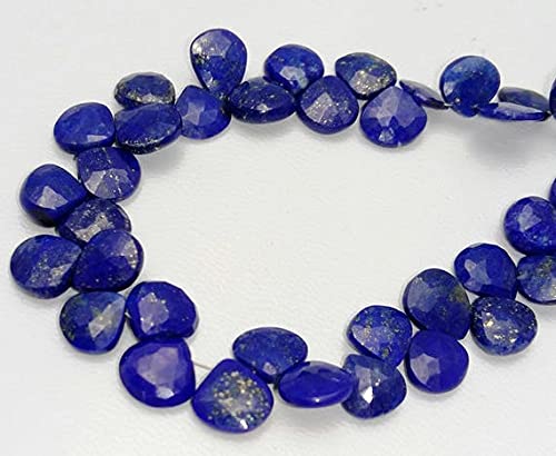 Lapis lazuli perles en cœur facetté pour remplacer vos composants de bijoux - 2