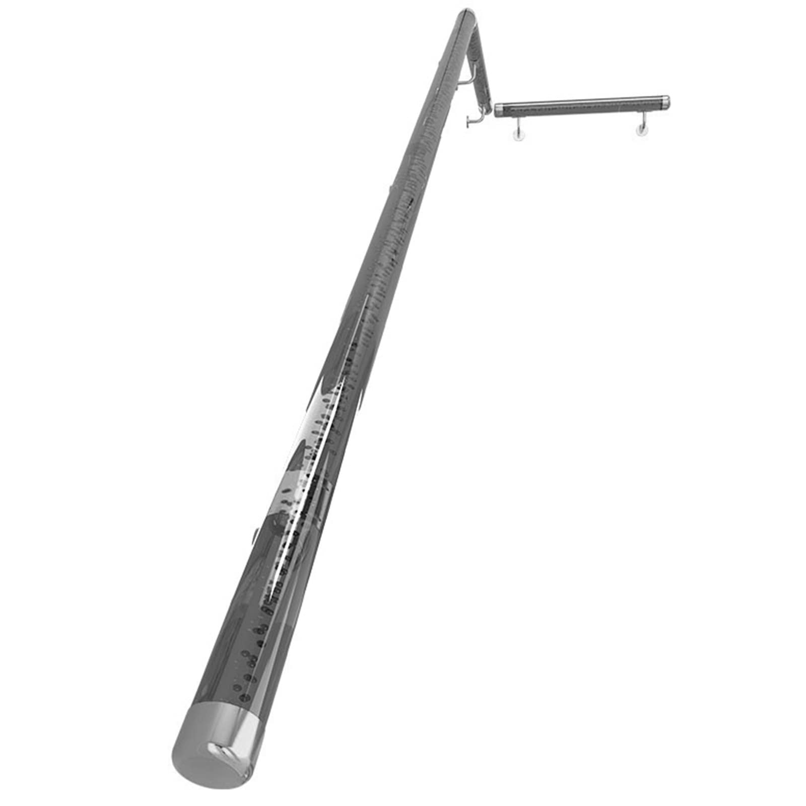 Garde-corps mural en acrylique de luxe et supports métalliques