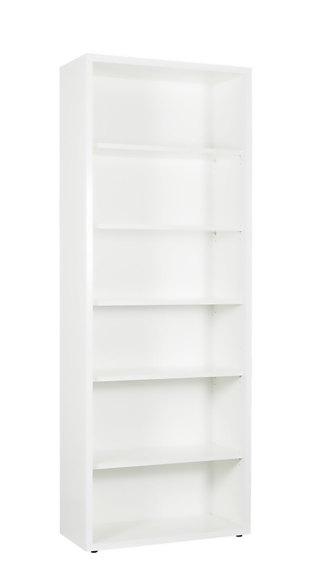 Mercatone Germanvox, Libreria Moderna 4 Ripiani, Mobile Scaffale, Legno Melaminico Ecologico, Indipendente, Studio/Ufficio, Ripiani Regolabili, 69x35x200 cm, Bianco