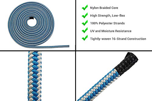 Pelican Arborist-16 Strand 12.7 mm (1/2 inch) Arborist - 7000 lbs Breaking Strength - Used for Arborists