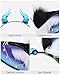 ZFKJERS Realistic Furry Animal Ears Headband Fantasy Creature Ears Adult Cosplay Accessory for Halloween (Butterfly Purple)