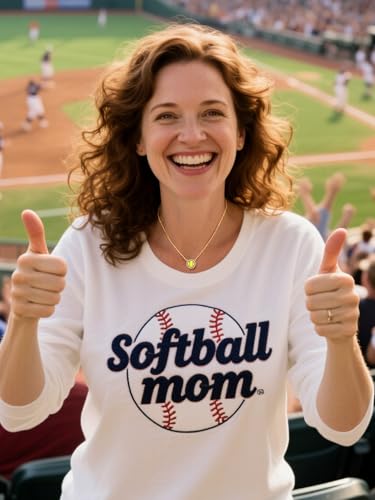 Bestyle Trendy Sport Ball Necklace for Women, Soccer/Softball/Basketball/Volleyball/Basketball Mom Necklaces, Great Game Day Team Gift for Ball Fans Players3