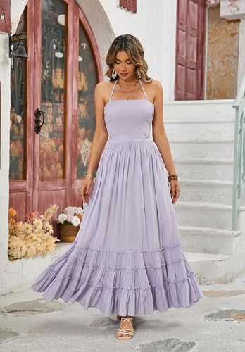 Image of R.Vivimos Womens Summer Boho Sexy Backless Long Dresses