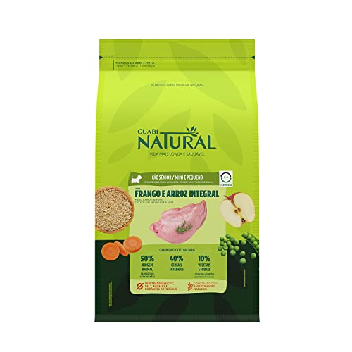 Guabi Natural Ração Cães Sênior Raças Mini E Pequeno Frango E Arroz Integral 10 1Kg