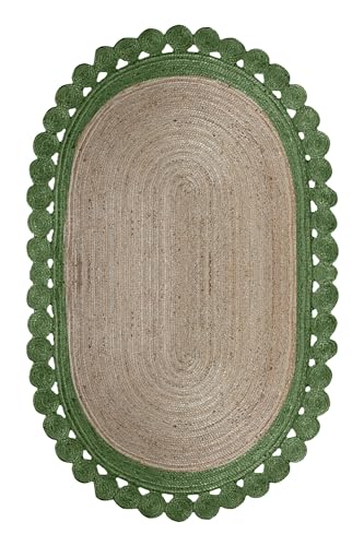 Tapis de couloir ovale 61x350 cm en jute pour protéger les sols et habiller le chevet
