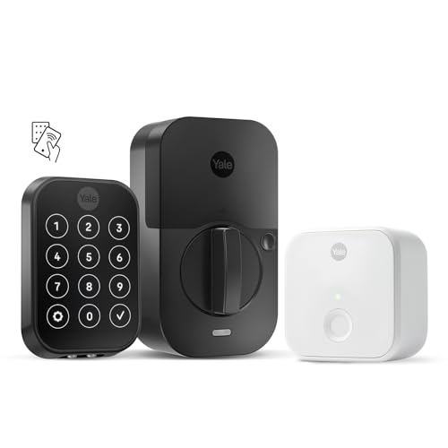 Image of Yale Assure Lock 2 Plus Apple Home Keys, Black Suede Keyless Entry Door Lock with Wi-Fi Connected Touchscreen Keypad for Code Entry, YRD450-N-CB1-BSP