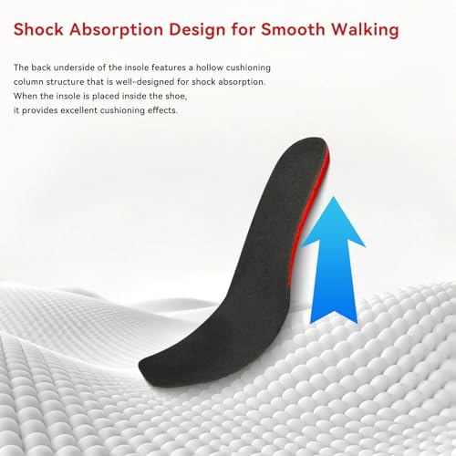 Image of Insoles for Boots, Replacement Square Toe Footwear Inserts for Leather Men's Comfortable Light-Weight and Cushion Shock Absorbing(M12)