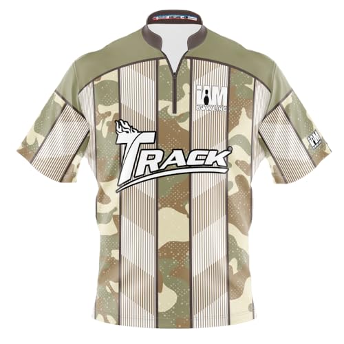 Logo Infusion I AM Bowling Jersey Short Sleeve Sash Collar 2329-TR Made in USA Track (US, Alpha, 3X-Large, Regular, Regular, Multi)