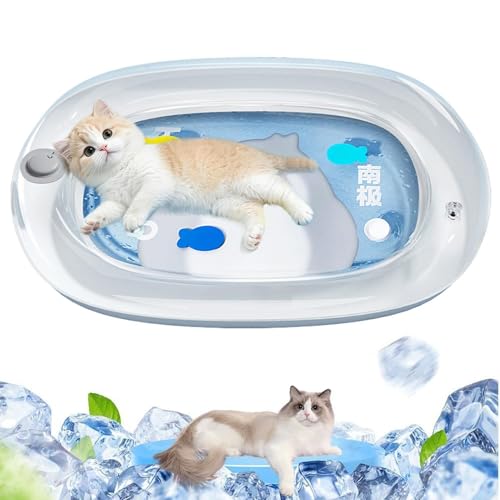 Tapis d'eau pour chats contre la chaleur : l'accessoire imperméable lavable - 8