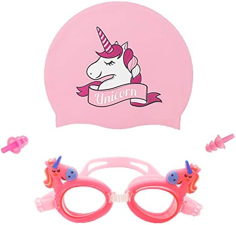 Kids Swim Cap&Goggle, Fun Swimming Cap&Goggle for Kids & Toddlers...