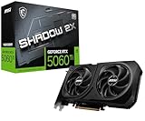 MSI Gaming RTX 5060 Ti 16G Shadow 2X OC Carte graphique (16 Go GDDR7, 128 bits, performanc...