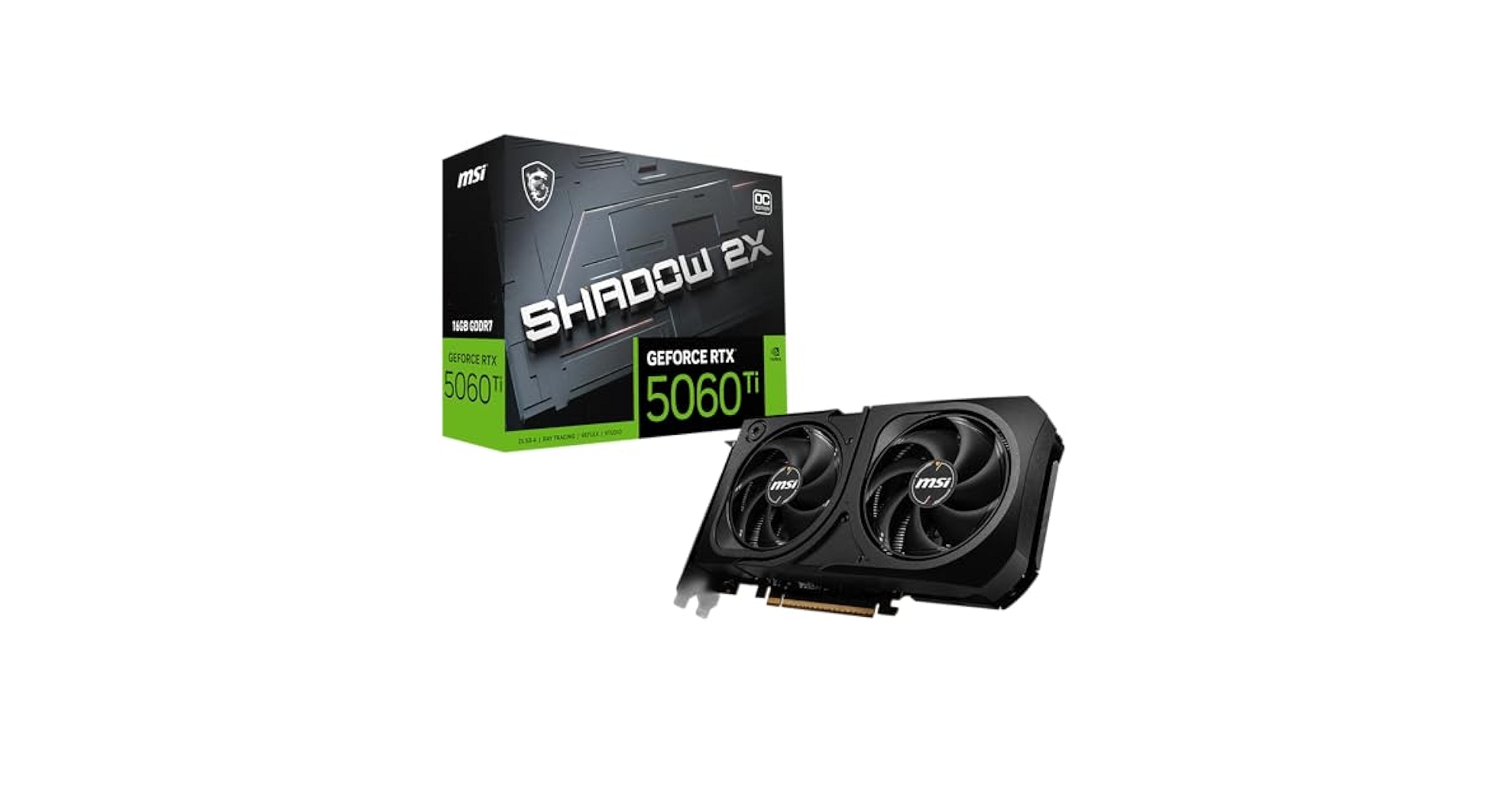 Amazon.com: MSI Gaming RTX 5060 Ti 16G Shadow 2X OC Graphics