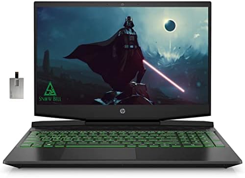 HP 2022 Pavilion Gaming 15.6" FHD IPS Laptop, AMD Ryzen 5-5600H (Beats i7-9750H), 16GB RAM, 1TB HDD+512GB SSD, Backlit Keyboard, GeForce GTX 1650, Win 11, Acid Green, 32GB SnowBell USB Card