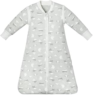 Lictin Baby Sleeping Bag 3-18 Months, 100% Cotton TOG 2.5 Baby Wearable Blanket Winter with Removable Sleeves, Sleeping Sack with Adjustable Length for Infant Toddler Baby