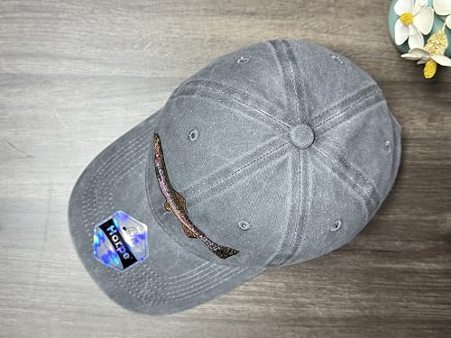 Image of Fishing Baseball Cap for Men Women, Adjustable Embroidered Fish Hat | Fishing Gear, Outdoor Adventure Design, Precision Embroidery Craft, One Size Adjustable Fit
