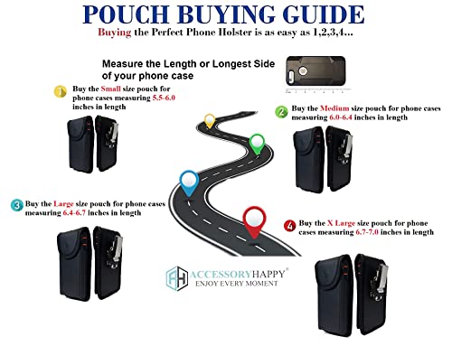 Premium Swivel Genuine Leather Men Cell Phone Hip Belt Clip Holder Holster Pouch, Compatible With Iphone 6 7 8 Phone X Samsung Galaxy S7 S9 Holster Belt Case Fits Otterbox Or Thick Case #TOP1