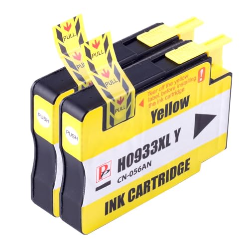 PerfectPrint Compatible Ink Cartridge Replacement for HP Officejet 6100 6600 6700 7110 7510 7610 7612 933XL (Yellow, 2-Pack)
