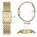 NN BEN NEVIS Gold Watches for Women Dainty Small Ladies Watch with Stainless Steel Strap, Luxury Casual Fashion Square Quartz Waterproof Watch Bracelet Adjustment Tool Included