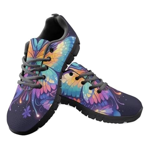 Kuiaobaty Women's Butterfly Print Running Shoes Cover