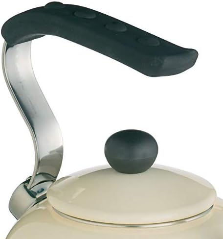 KitchenCraft Le'Xpress Induction-Safe Whistling Stovetop Kettle, 2 L (3.5 Pints) - Seashell Cream