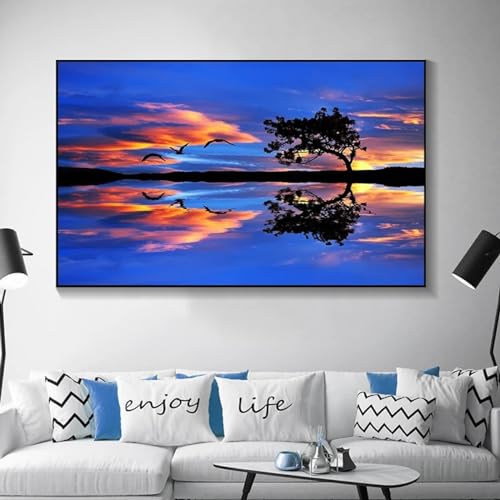 Peinture de paysage ciel nuages décoration d'intérieur affiche murale moderne de 40x60 cm - 2