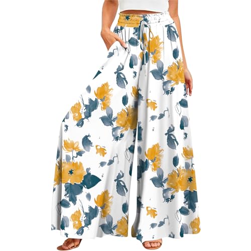 Palazzo Pants Women's Dressy High Waisted Trousers Linen Summer Pants Petite Womens Trousers