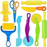 Kit complet de 9 outils de pétrissage : contient différents outils pour la création avec de la pâte à modeler ; favorise la motricité fine et la créativité grâce à des possibilités de jeu variées ; parfait pour une utilisation à la maison ou à la maternelle.