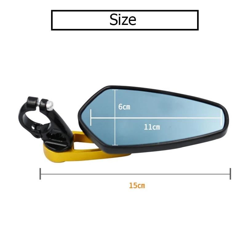 Espejo retrovisor lateral universal de aluminio dorado para Yamaha V-MAX 4
