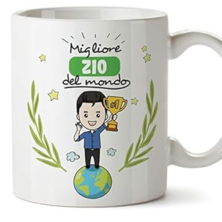 Mugffins Zio Tazza - Miglior Zio del Mondo - Idea Regalo Originale di Compleanno - Tazza in Ceramica, 350 ml
