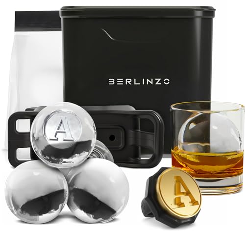 Molde para bolas de hielo Berlinzo 2.4 pulgadas negro miniatura 1