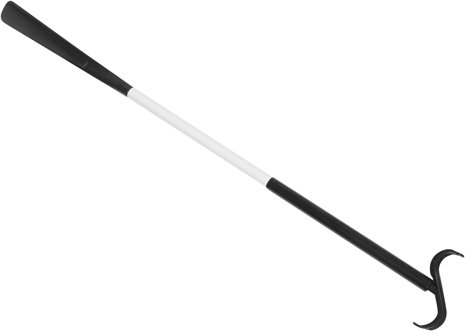 Detachable Dressing Stick and Multi-use Shoehorn for Elderly Disabled, Convenient Dressing Aid with Long Handle for Mobility Assistance and Sock Removal, Black and White