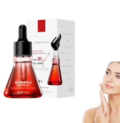 Sérum antiarrugas de colágeno recombinante, sérum potenciador de colágeno, sérum tensor de la piel para el rostro, lifting, hidratante, apto para todo tipo de pieles (1Pcs)