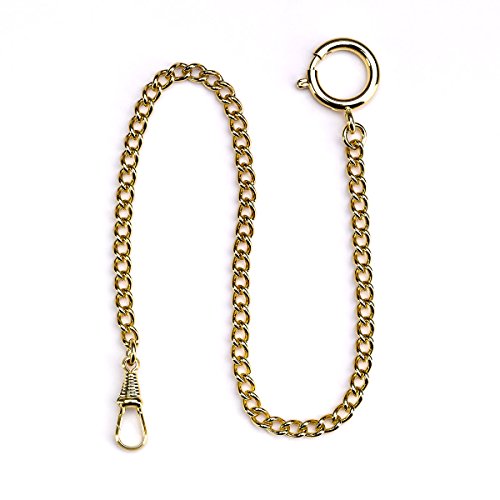 Rapport London, Pocket Watch Chain, Gold with Ring