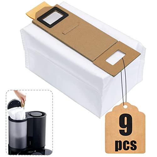 MSPEBEC Lot de 9 sacs à poussière pour aspirateur Xiaomi Roborock S7 / S7+/ T7s/T7plus/G10 Roborock Sac d'aspirateur de rechange Xiaomi S7 Cover