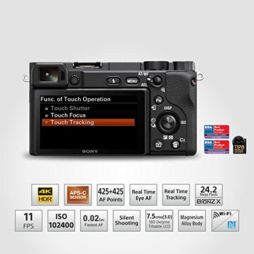 Sony Alpha ILCE-6400M 24.2MP Mirrorless Digital SLR Camera (Black) with 18-135mm Zoom Lens | APS-C Sensor |Real-Time Eye Auto Focus | 4K Vlogging Camera | Tiltable LCD - Black view 2
