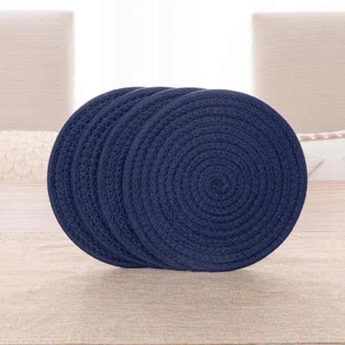 SHACOS 8 Inches Trivets for Hot Dishes, 4 Pieces Cotton Trivets Mats by SHACOS - Used condition - Image 8