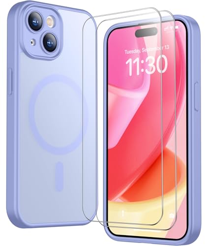 SPIDERCASE Magnetic for iPhone 15 Case,Light Purple