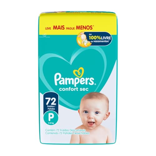 Fralda Pampers Confort Sec Bag P Com 72 Unidades