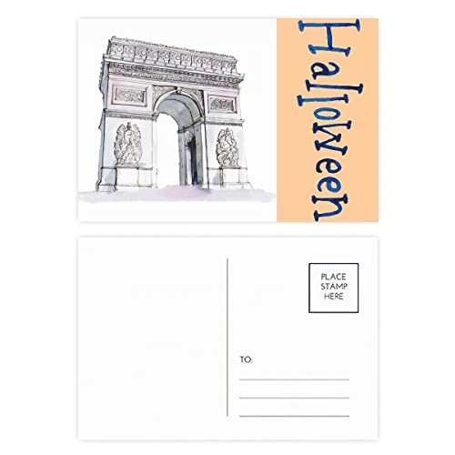 Cartes postales Arc de Triomphe Halloween lot de 20 à offrir en souvenir de voyage à Paris