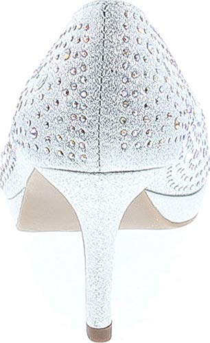 CITYCLASSIFIED Comfort Soft Foam Peep Toe Glitter Rhinestones, High Heel Dress Pump4