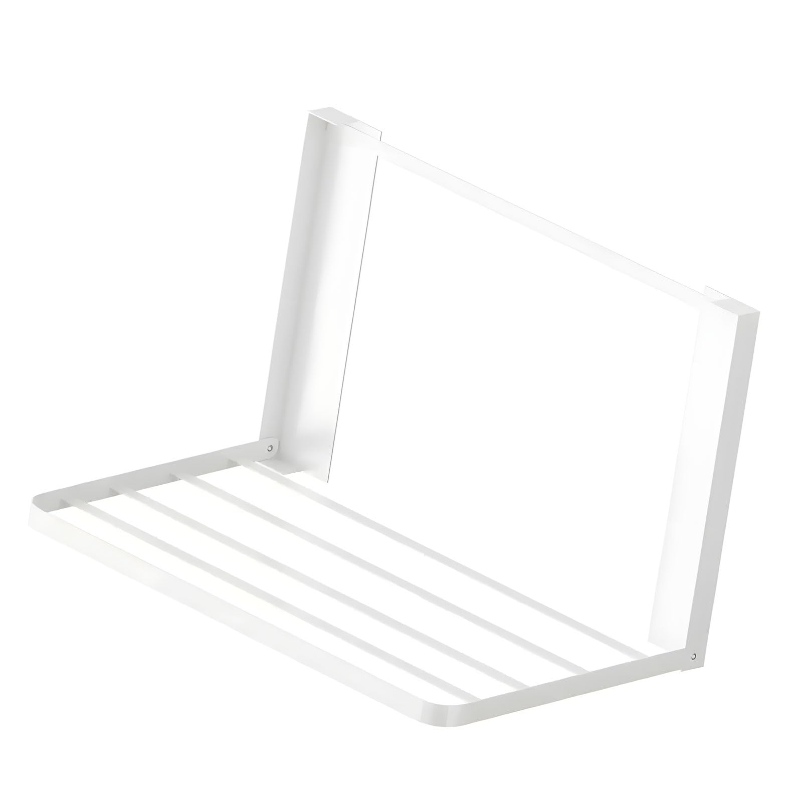Elnwnnkc White Foldable Towel Rack No Installation Easy Setup Space Saving Strong Iron Rust Rustproof