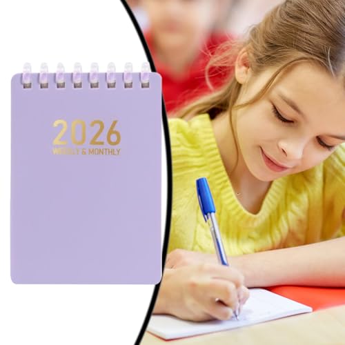 Qyljeiwred Agenda diaria | Calendario diario 2026, tamaño de bolsillo, cuaderno de trabajo A7 suave para notas de campo, reuniones, escuela, universidad, derecho, aula - imagen 3