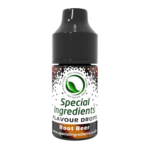 Special Ingredients Flavor Drops Root Beer 30 ML Hochdosiertes Lebensmittelaroma Vegane Aromatropfen Geschmackstropfen für Backen Speisen und Getränke Zuckerfrei